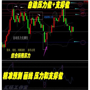 外汇黄金原油恒指/标EA交易二元MT4大盘自动压力支撑辅助分析系统