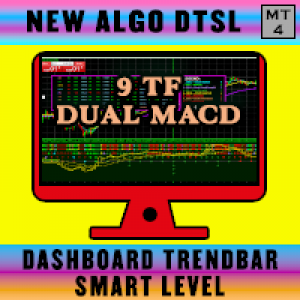 MT4-Dashboard Trend Bar Smart Level 9TF Dual MACD