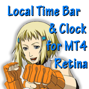 MT4-Local Time Bar and Clock for MT4 Retina
