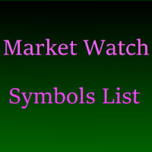 MT4-Market Watch Symbols List